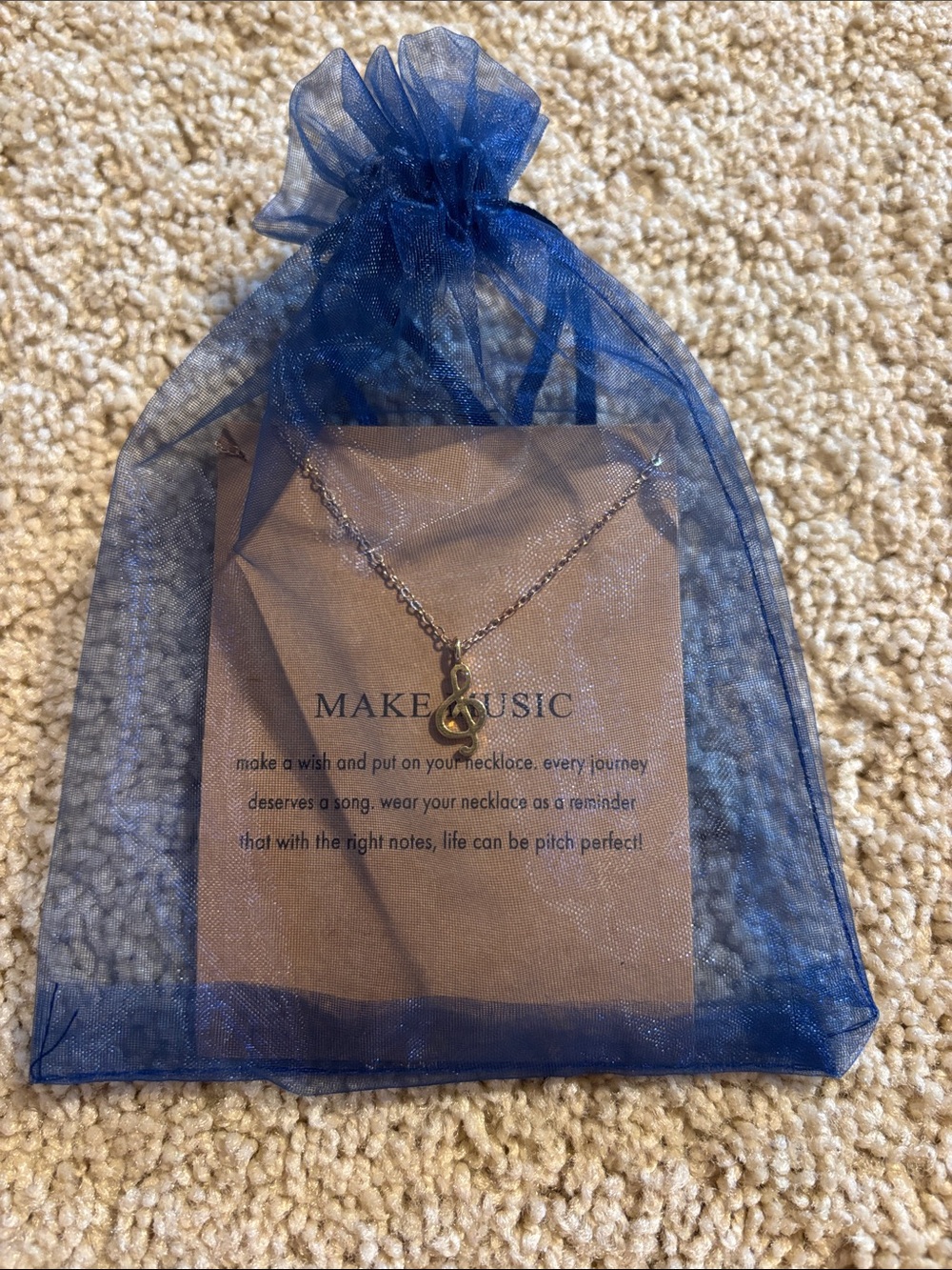 Gold Treble Clef Necklace - Women Jewelry